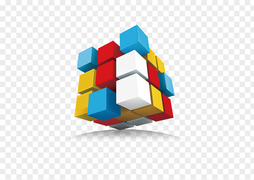 Three-dimensional Color Cube Space PNG