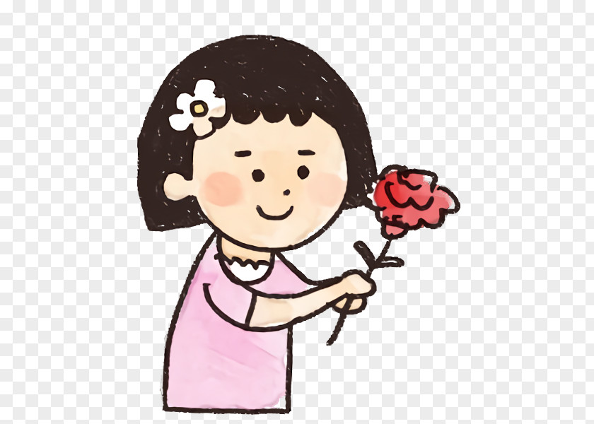 Cartoon Cheek Pink Smile Happy PNG
