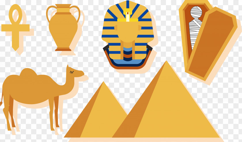 Egypt Vector Material Egyptian Pyramids Ancient Clip Art PNG