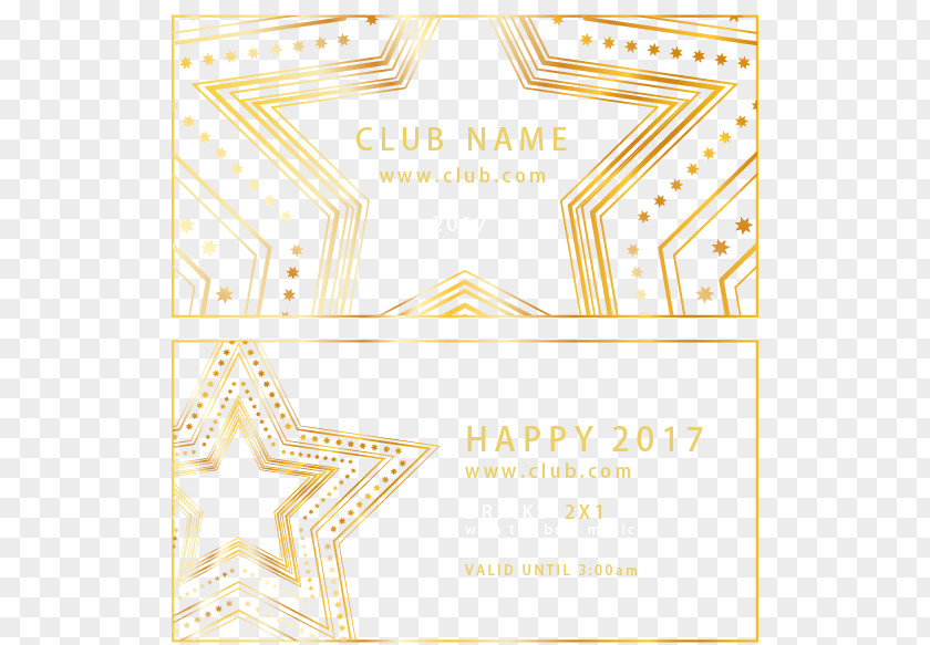 Gold Club Invitation Euclidean Vector New Year Download PNG