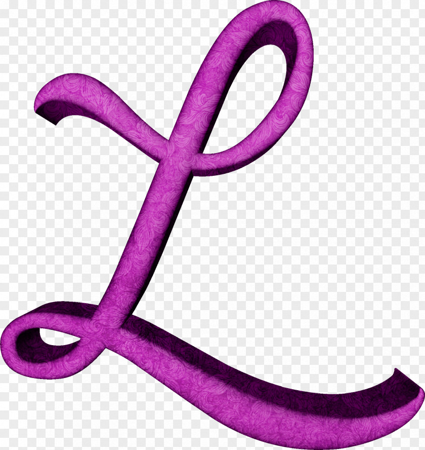 Purple Letter Alphabet Cursive PNG