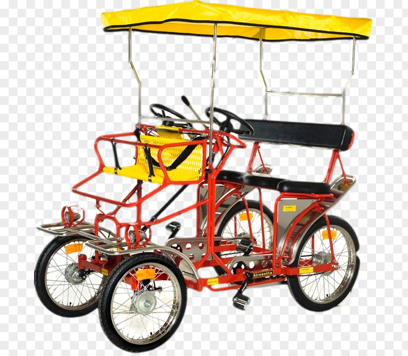 Quad Flyer Rickshaw Electric Bicycle Bike Rental Tandem PNG