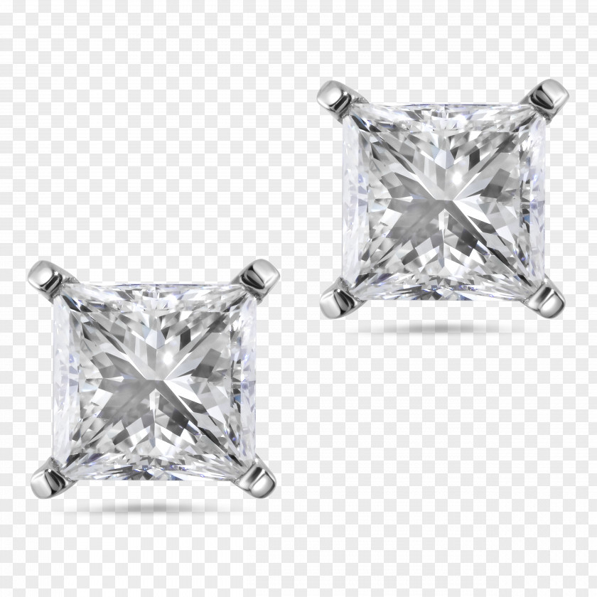 Diamond Earring Jewellery Princess Cut PNG