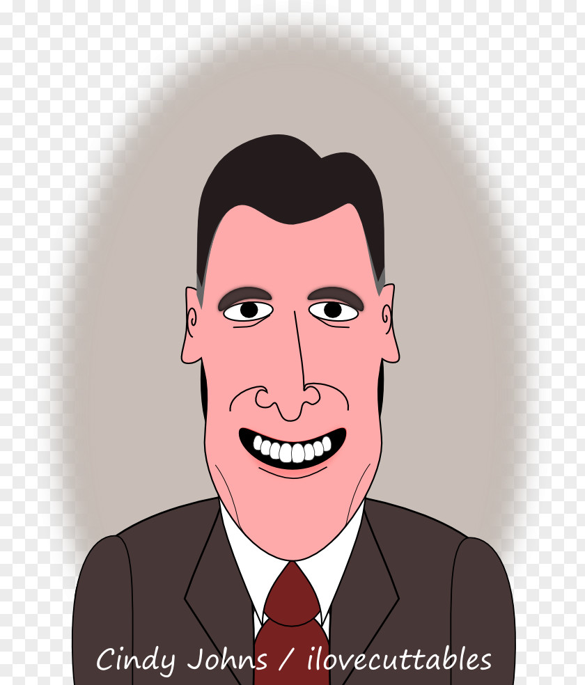 Face Cartoon Mitt Romney Moustache PNG