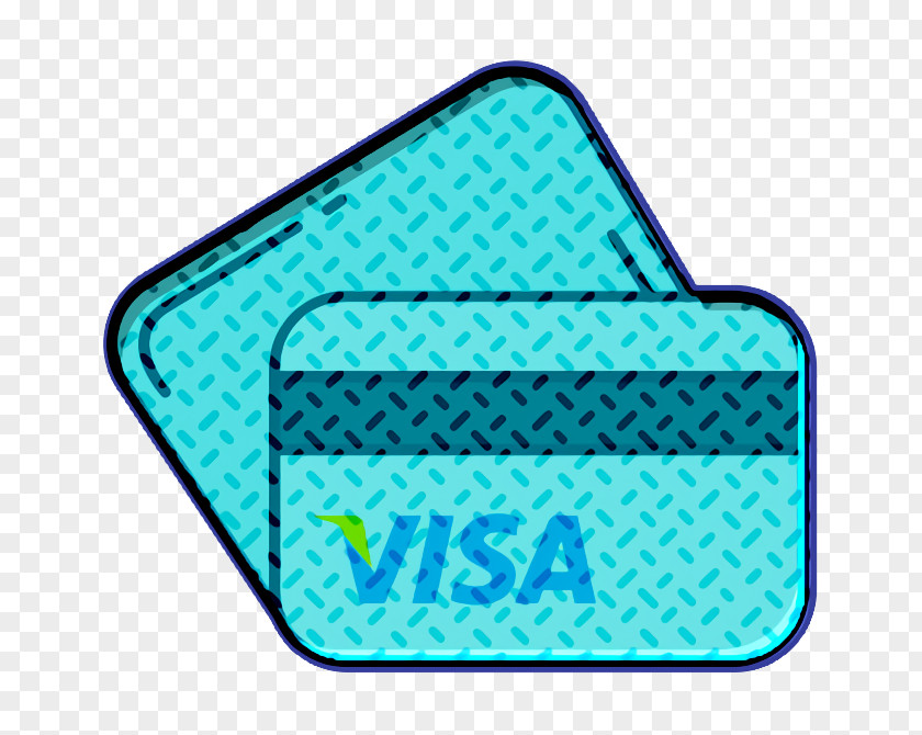 Turquoise Aqua Credit Card Icon PNG