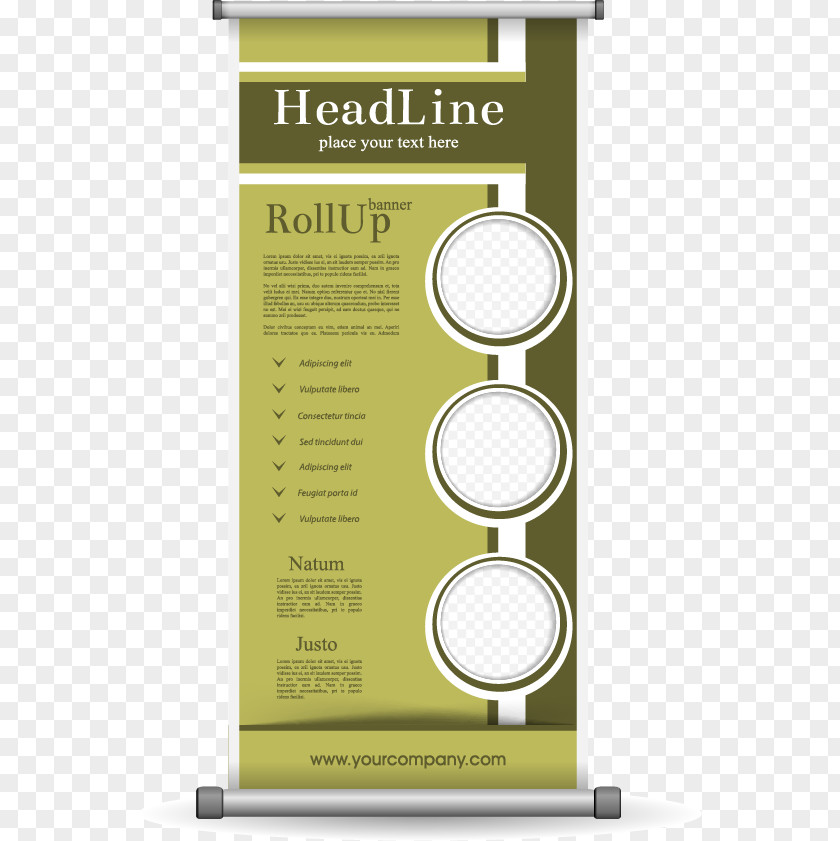 Vector Roll Up Display Rack Design Elements Exhibition Poster PNG