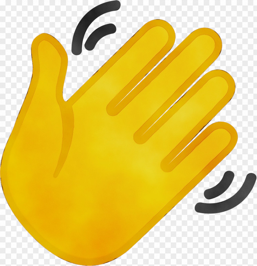 Yellow Personal Protective Equipment Safety Glove Finger Hand PNG