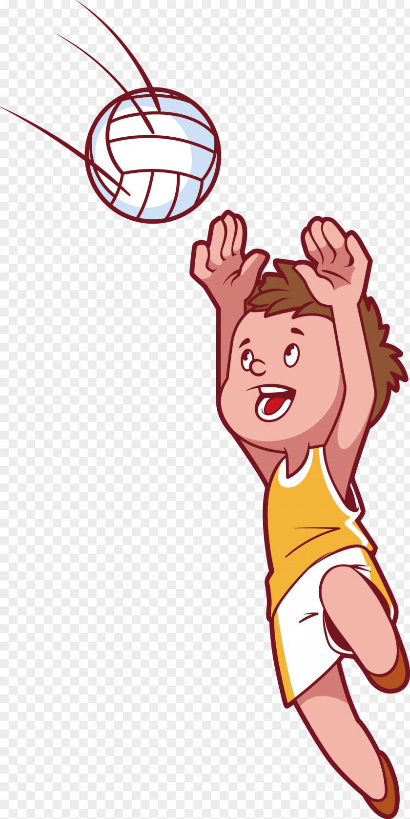 Little Boy Playing Volleyball Vector Beach Child Clip Art PNG