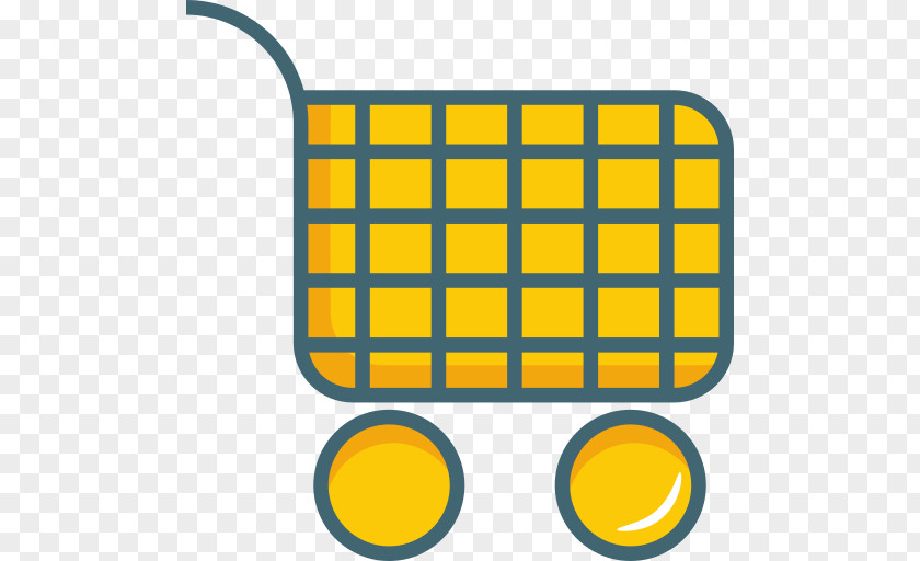 Serveware Yellow Shopping Cart PNG