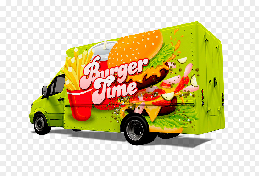 Car Van Mockup Food Truck PNG