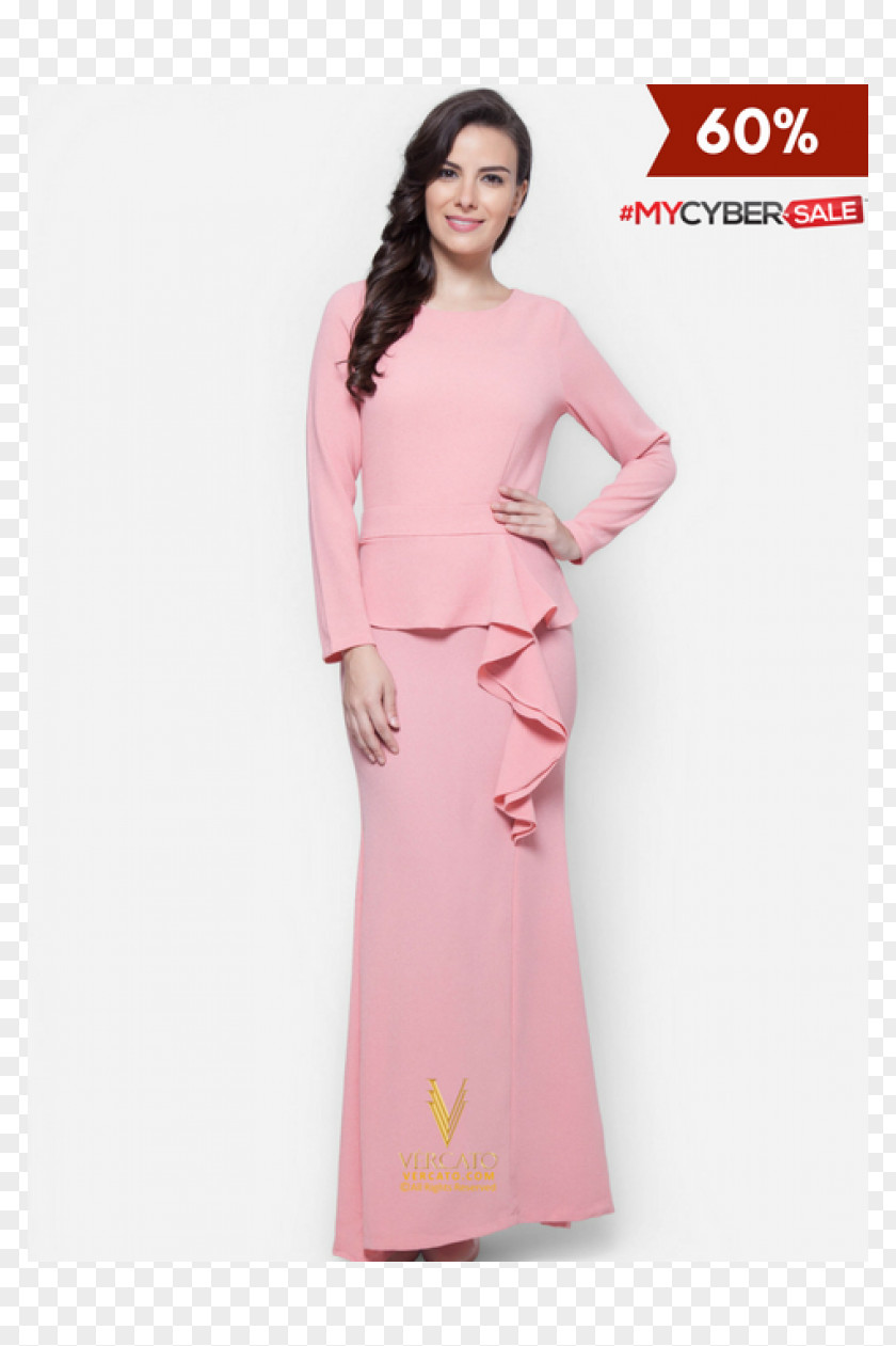 Dress Gown Robe Maxi Baju Kurung PNG