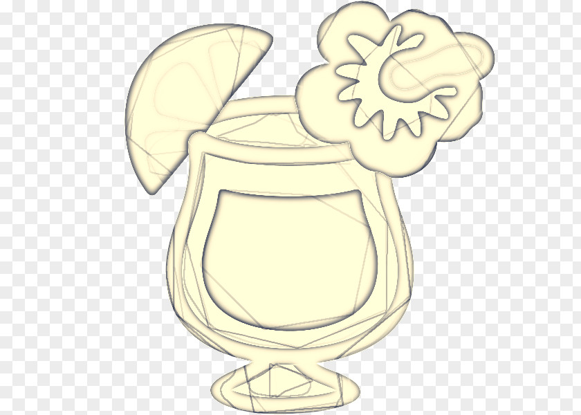 Herbaceous Plant Vase Flower Line Art PNG