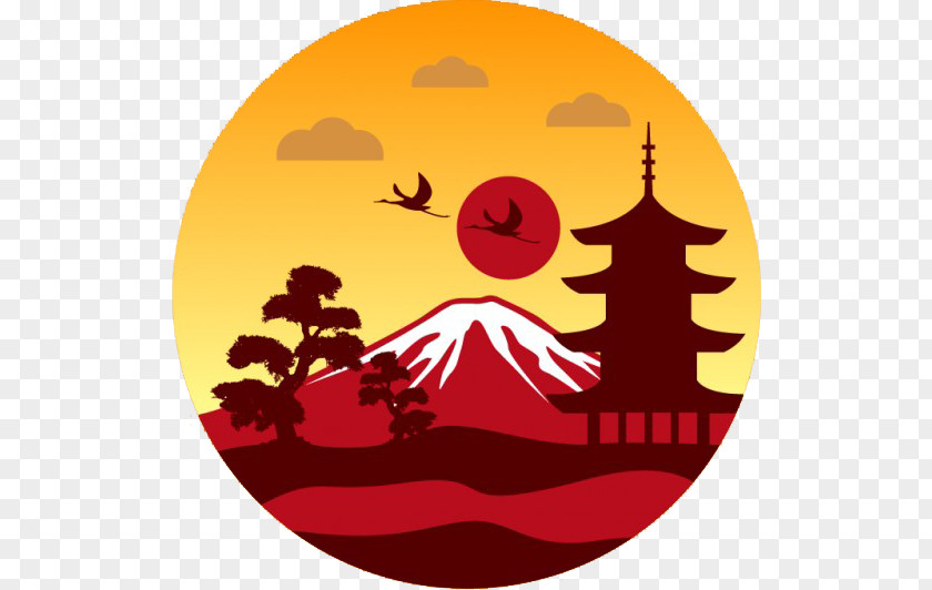 Japan Japanese Pagoda Graphic Design PNG