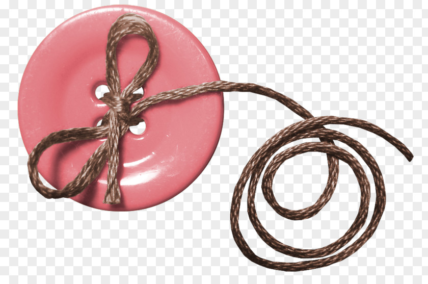 Pink Button Rope Knot PNG