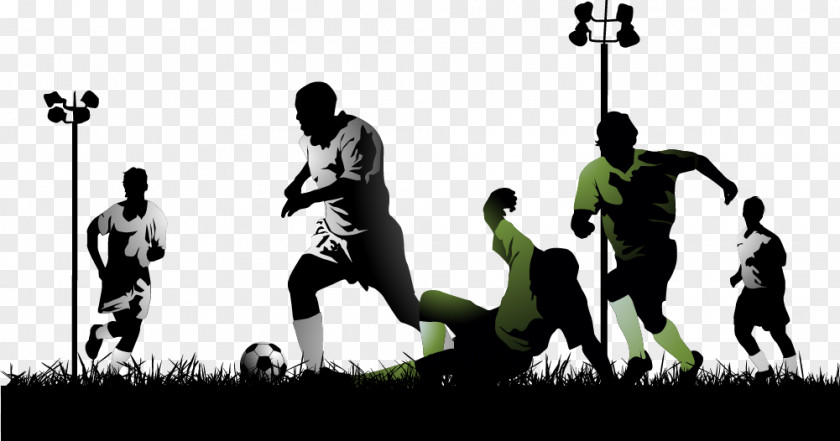 Attractive Football Silhouette Player Athlete PNG