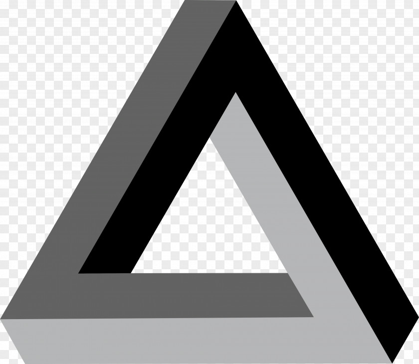 Cos Penrose Triangle Optical Illusion Op Art Impossible Object PNG