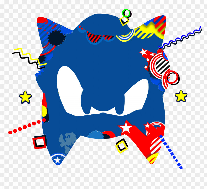 Sticker Electric Blue Animal Cartoon PNG
