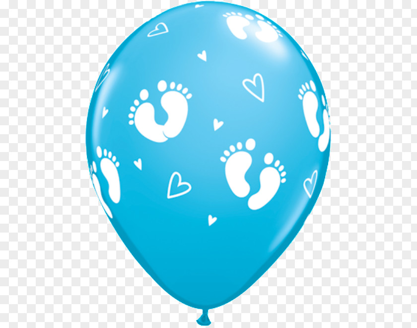 Baby Footprints Mylar Balloon Shower Party Infant PNG