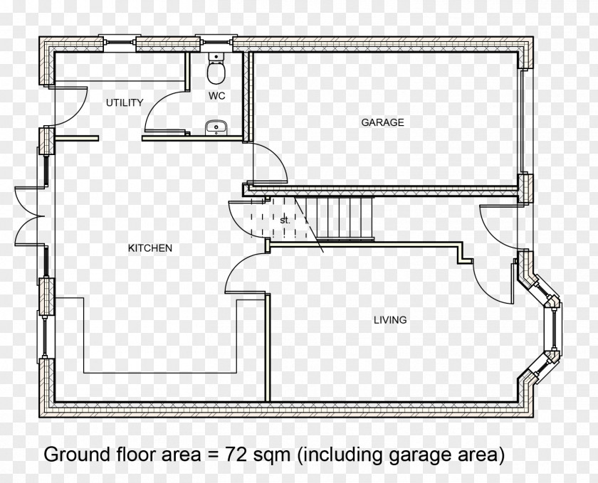 Insulation Adult Detached Floor Plan Technical Drawing PNG