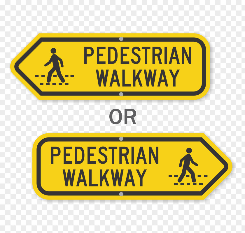 Safety Walkway Blocks Lyle Tr-037-18Ha Traffic Sign,24 X 18In,Bk/Yel Logo Signage Product PNG
