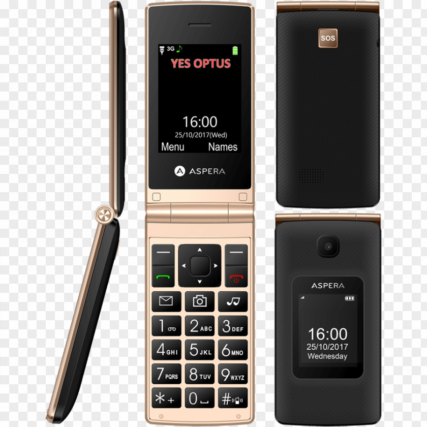 Smartphone Aspera F24 Clamshell Design 3G F26 PNG