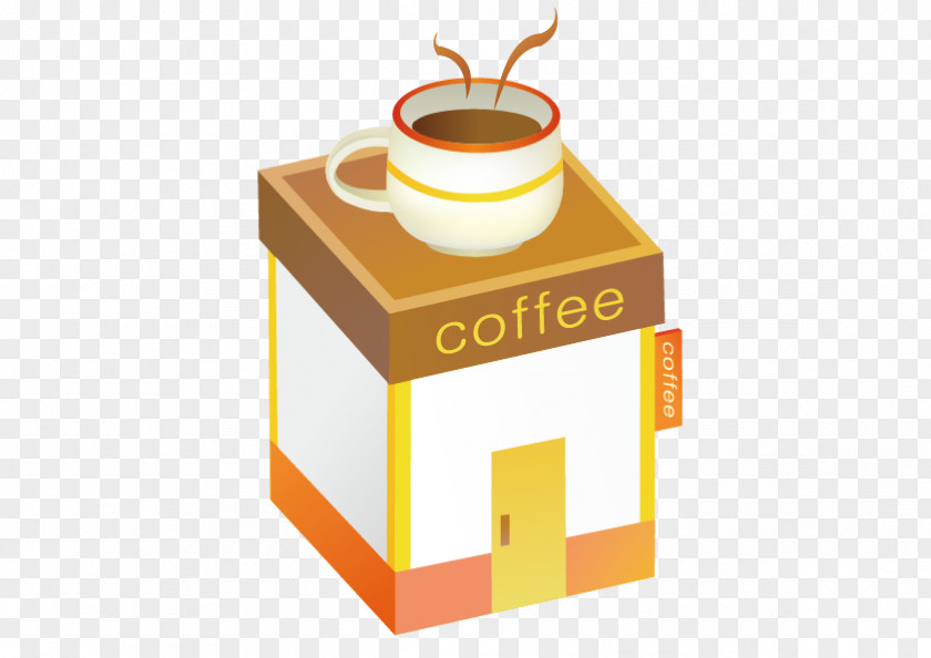 Vector Coffee Machine Building Download Icon PNG