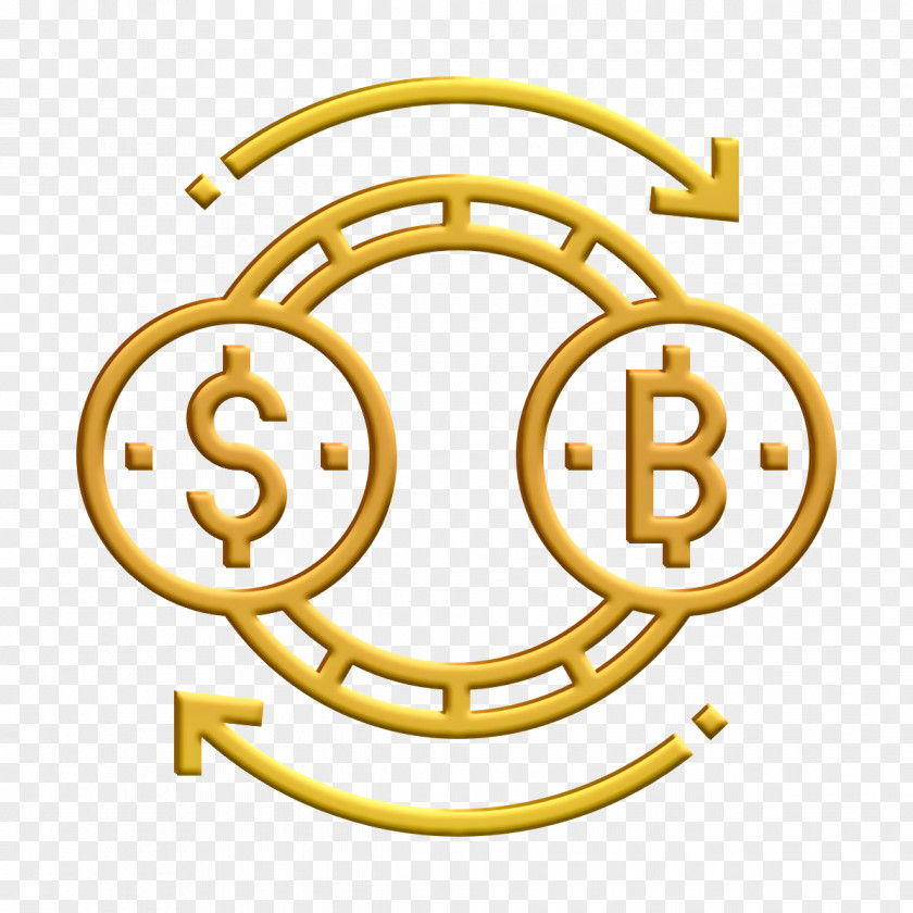 Financial Technology Icon Cryptocurrency Trade PNG