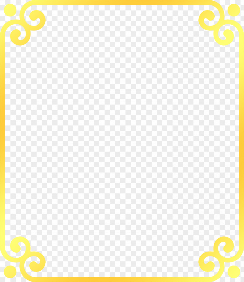 Golden Border Frame Yellow Area Pattern PNG