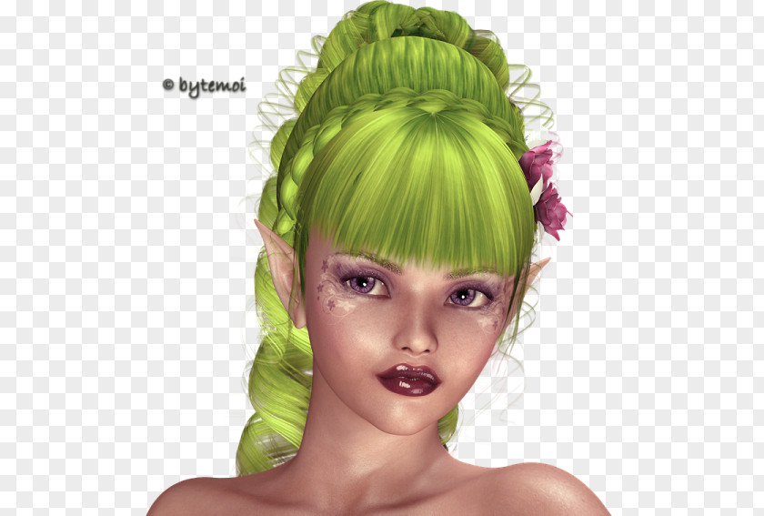 Hair Eyebrow Coloring Green Black PNG