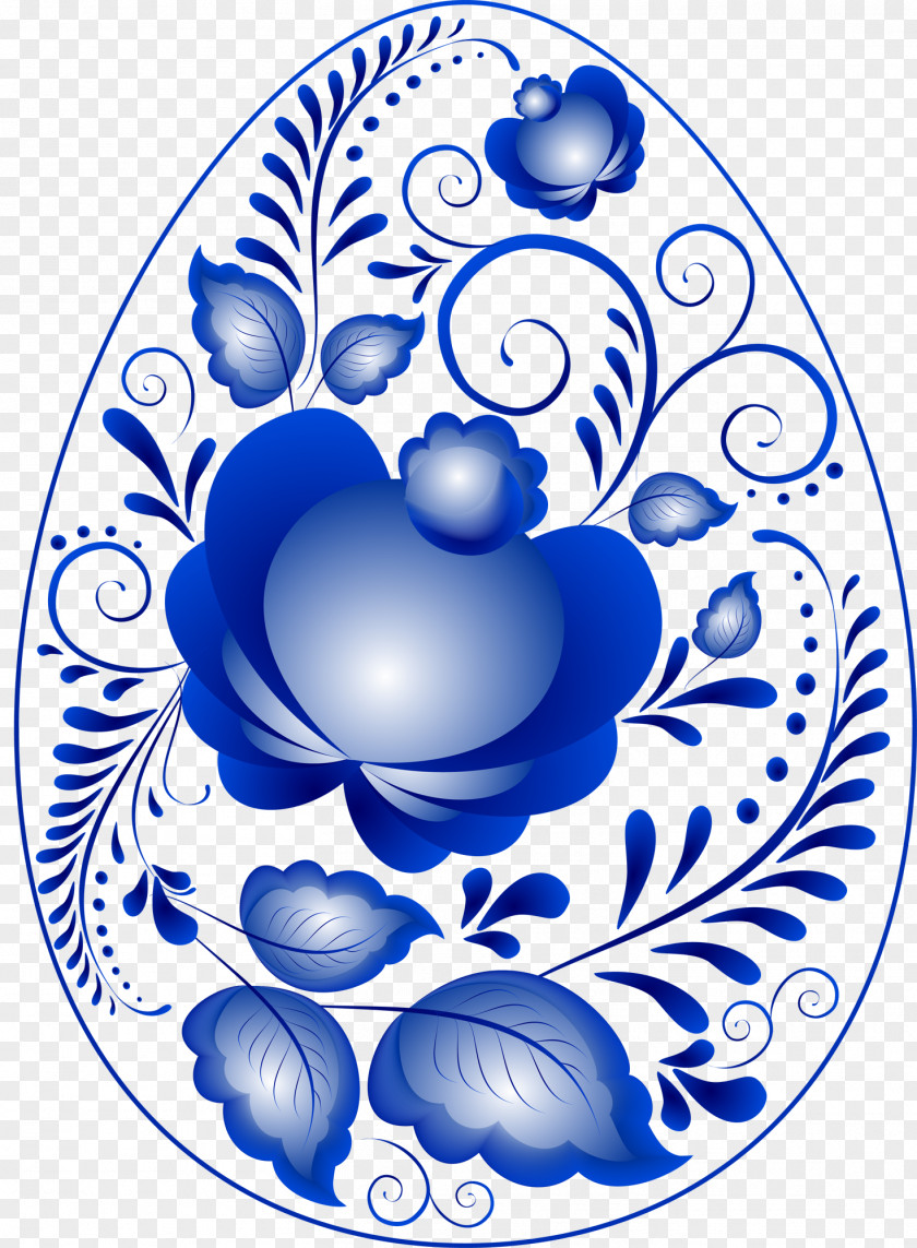 Norouz Gzhel Ornament Painting PNG