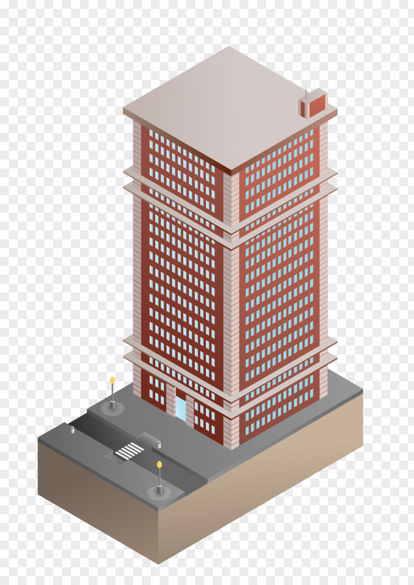 Skycraper Building Isometric Projection Exercise Art PNG