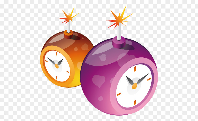 Clocks Purple Christmas Ornament Clip Art PNG