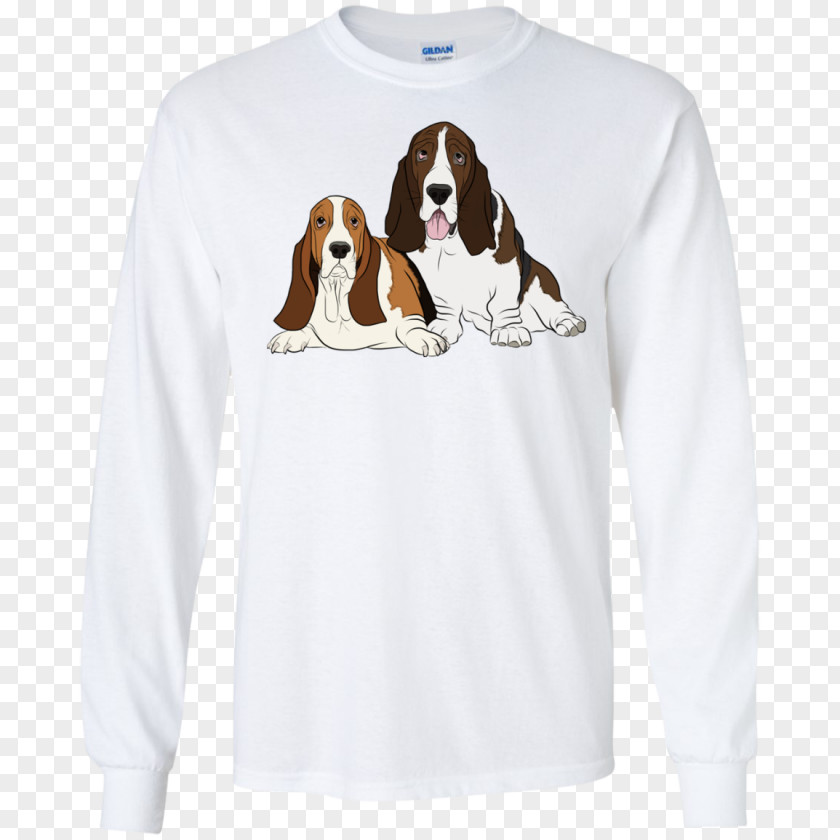 T-shirt Long-sleeved Hoodie Basset Hound PNG
