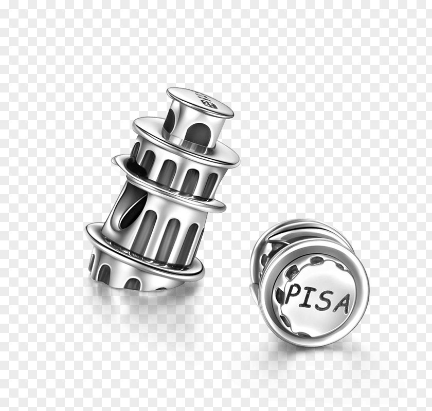 The Leaning Tower Of Pisa Earring Charm Bracelet Pandora Silver PNG