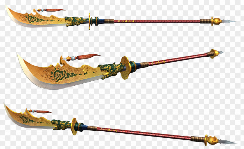 Weapon Glaive Pole Guandao Blade PNG