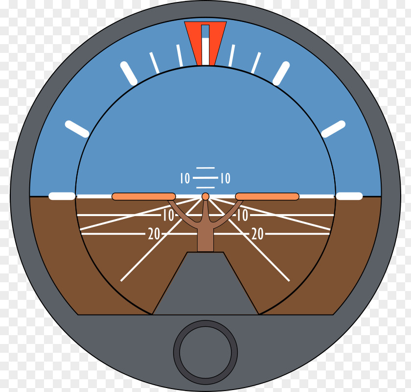 Airplane Aircraft Flight Instruments Attitude Indicator PNG