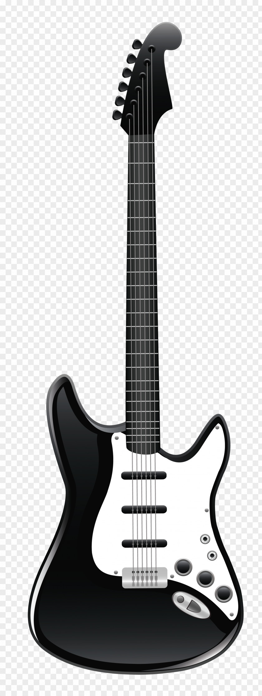 Black And White Guitar Clipart Clip Art PNG