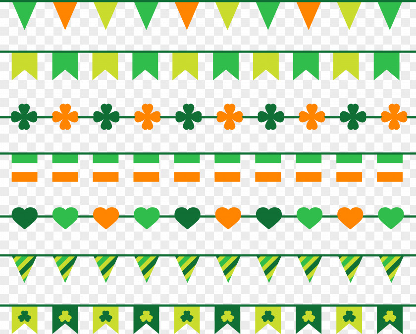 Clover Green Decorative Streamers Saint Patricks Day Download Gratis Clip Art PNG