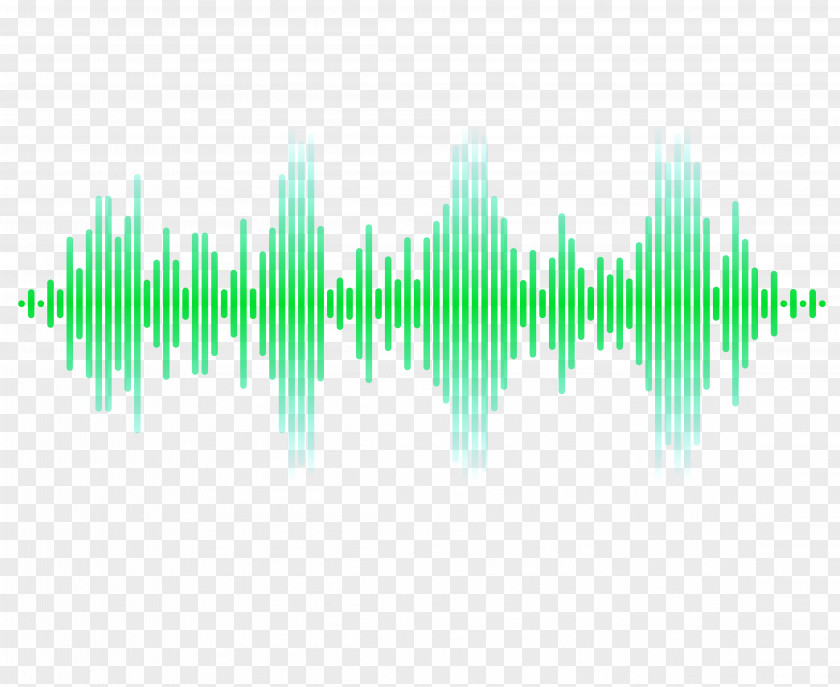 Green Pixel Sound Wave Curve Picture PNG