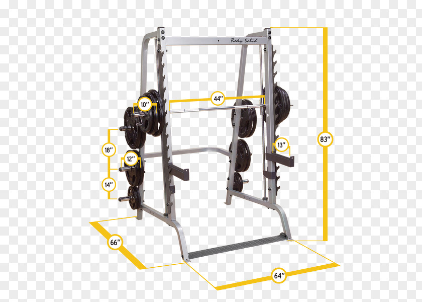 Gym Body Smith Machine Fitness Centre Exercise Equipment Strength Training PNG