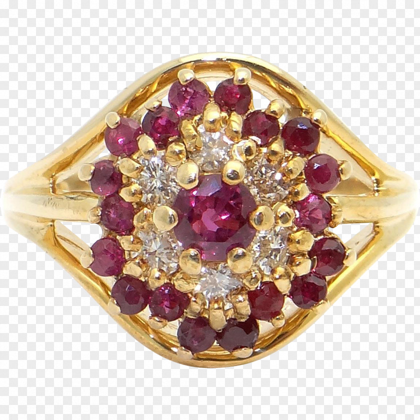 Ring Magenta Brooch Wollfactory PNG