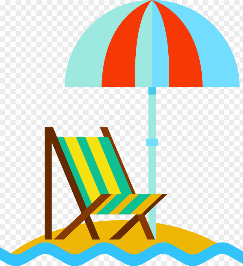 Cartoon Beach Lounge Chair Stock Illustration Clip Art PNG