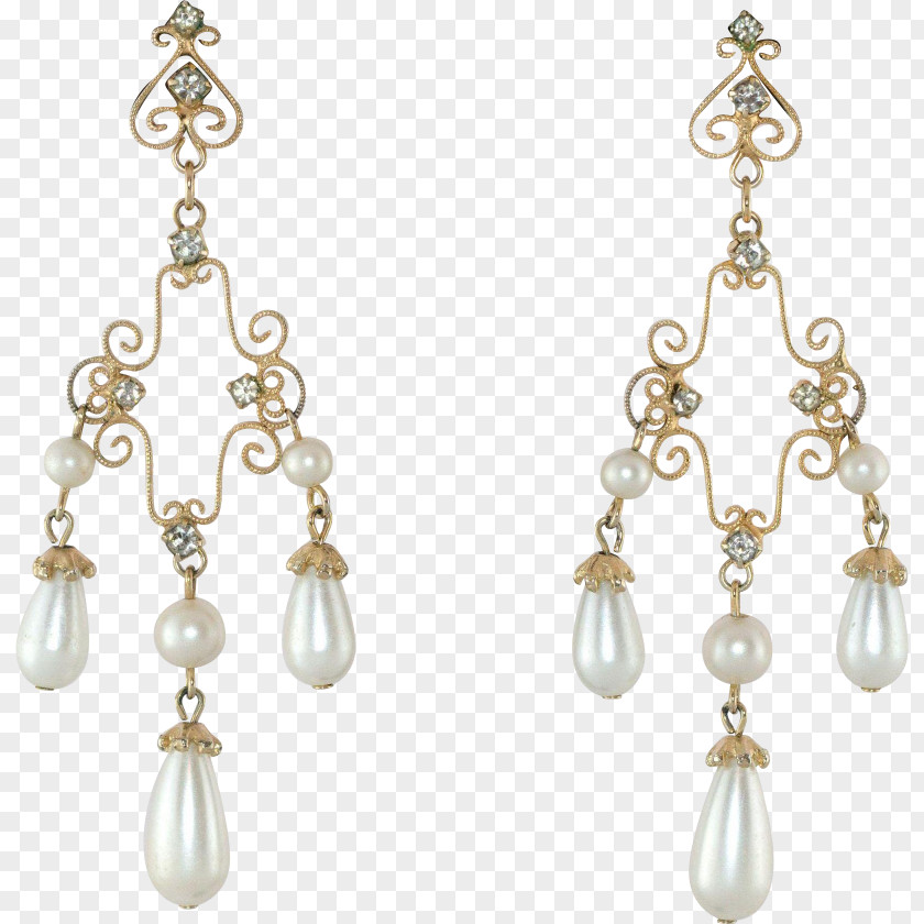 Jewellery Imitation Pearl Earring Body PNG