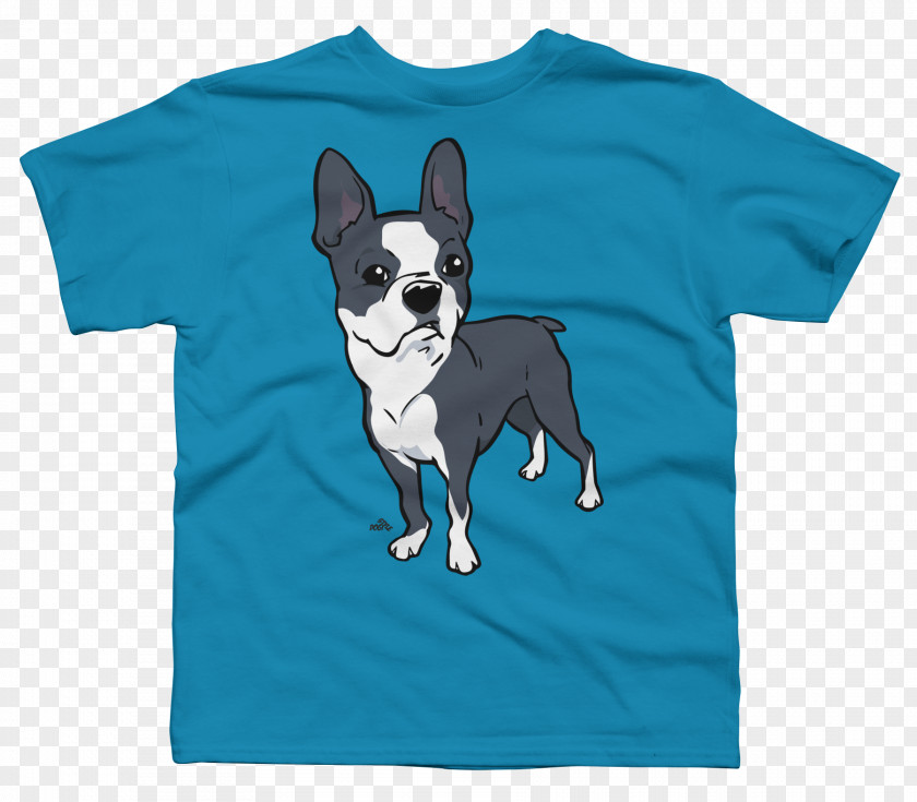 The Boy Dog Printed T-shirt Boston Terrier Puppy PNG