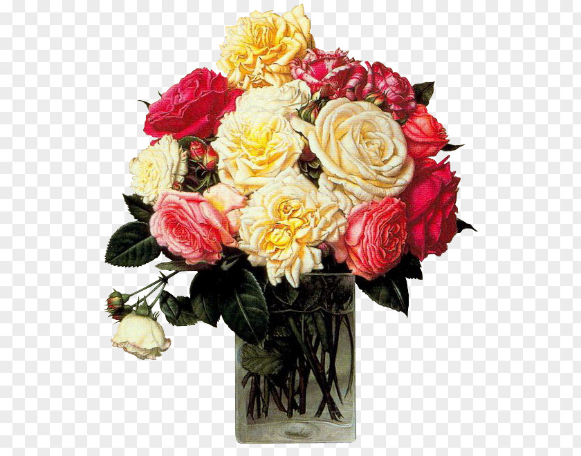 Vase Garden Roses Flower Bouquet Floral Design PNG