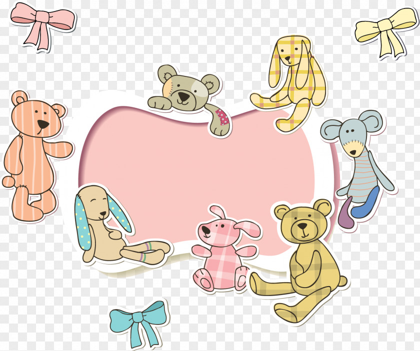 Cartoon Animal Bear Label Child Illustration PNG