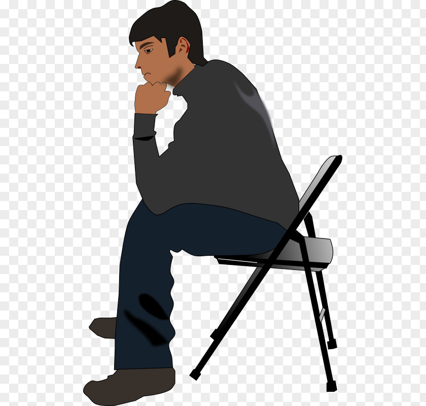 Man Clip Art Chair Openclipart Sitting PNG