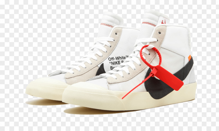 Nike Blazers Sports Shoes Off-White The 10 Blazer Mid White // Black AA3832 100 PNG