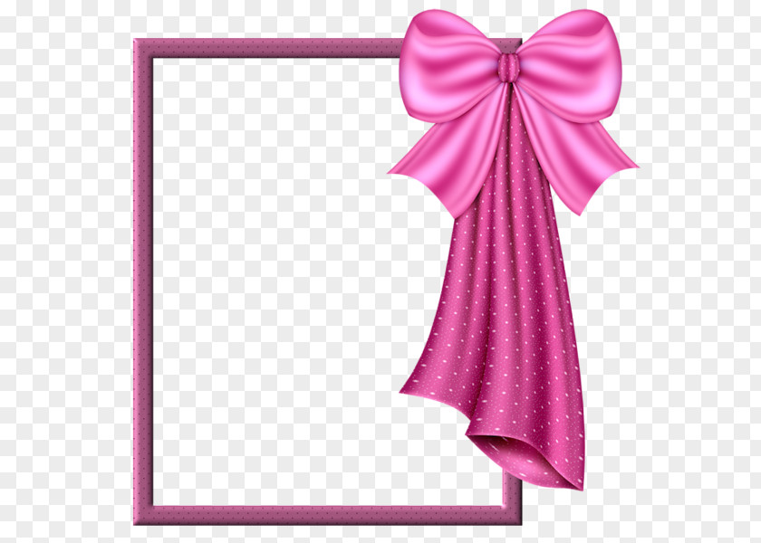 Pink Bow Picture Frames Blue Clip Art PNG