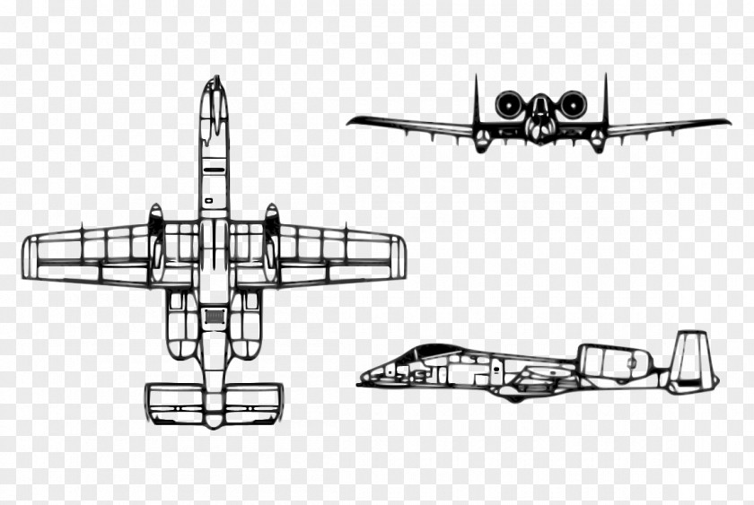 Thunderbolt Fairchild Republic A-10 II Airplane Common Warthog Close Air Support Fixed-wing Aircraft PNG